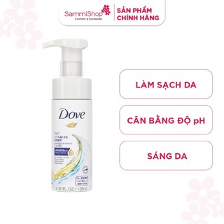 Sửa rửa mặt Dove Beauty Serum 3 in 1 Facial Cleansing Mousse Remover Makeup 135ml