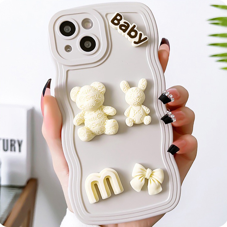 Ốp Điện Thoại Silicon Dẻo Hình Gấu 3D iPhone 14 13 11 12 Pro MAX Mini 6 6s 7 8 Plus 7plus 8plus 6plus 7 + 8 + X XR XS MAX 11Pro