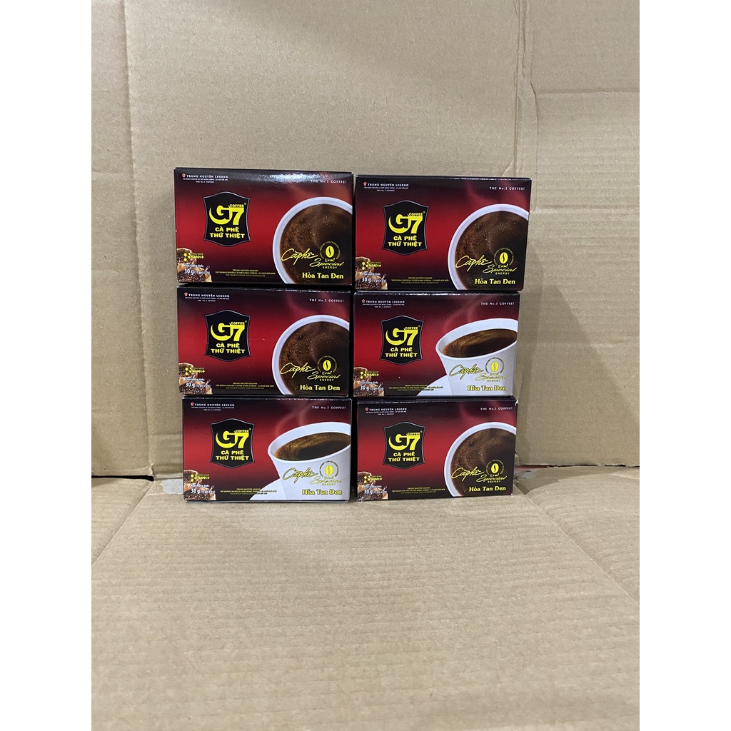 Cà Phê G7 Hòa Tan Đen Trung Nguyên  - hộp 15 gói