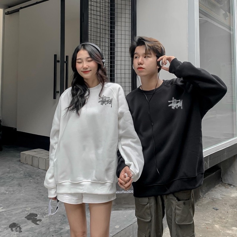 Áo sweater nỉ bông nam nữ đủ size, chất nỉ bông dày dặn trendy