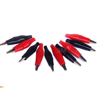 Bộ 10 Kẹp Cá Sấu 3.5 CM (5 Đỏ- 5 Đen)