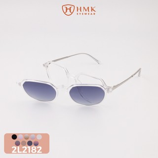 Kính Râm 2 Lớp Chất Liệu Nhựa HMK Eyewear Thời Trang Hàn Quốc Dáng Tròn, Chống Tia UV400, Bảo Vệ Mắt - 2L2182