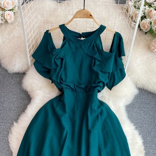 #2816 [Oder] Đầm khoét vai 10 màu chất voan siêu xinh