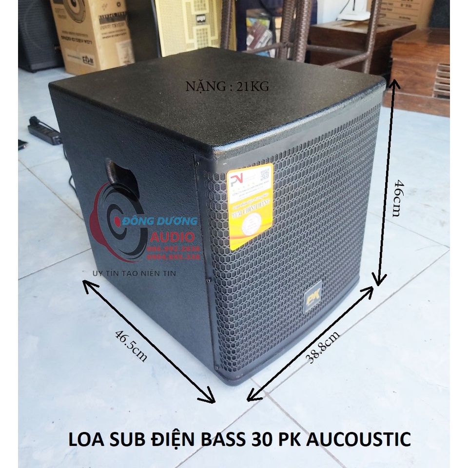 THÙNG LOA SUB ĐIỆN 30 PK AUCOUSTIC - LOA SUB ĐIỆN BASS 30 - LOA TRẦM 3 TẤC