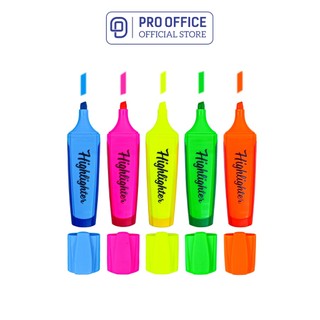 Bút Dạ Quang Highlight PRO OFFICE Ngòi Cứng, Mực Ra Đều Dùng Cho Đánh Dấu HL900