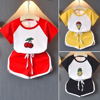 Bộ cotton hoa quả cho bé trai bé gái 7-18kg