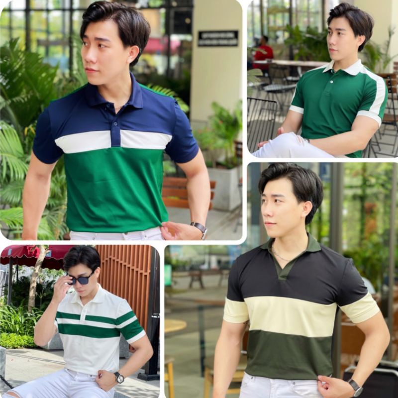 Áo polo nam XANH RÊU HOTTREND, áo cao cấp vải cá sấu size VNXK sang trọng, thời trang - HOKOMEN