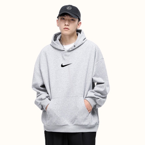 Áo hoodie nike thêu dày dặn nam nữ, hoodie nike bấm cúc chính hãng 001 CINKAY_STORE