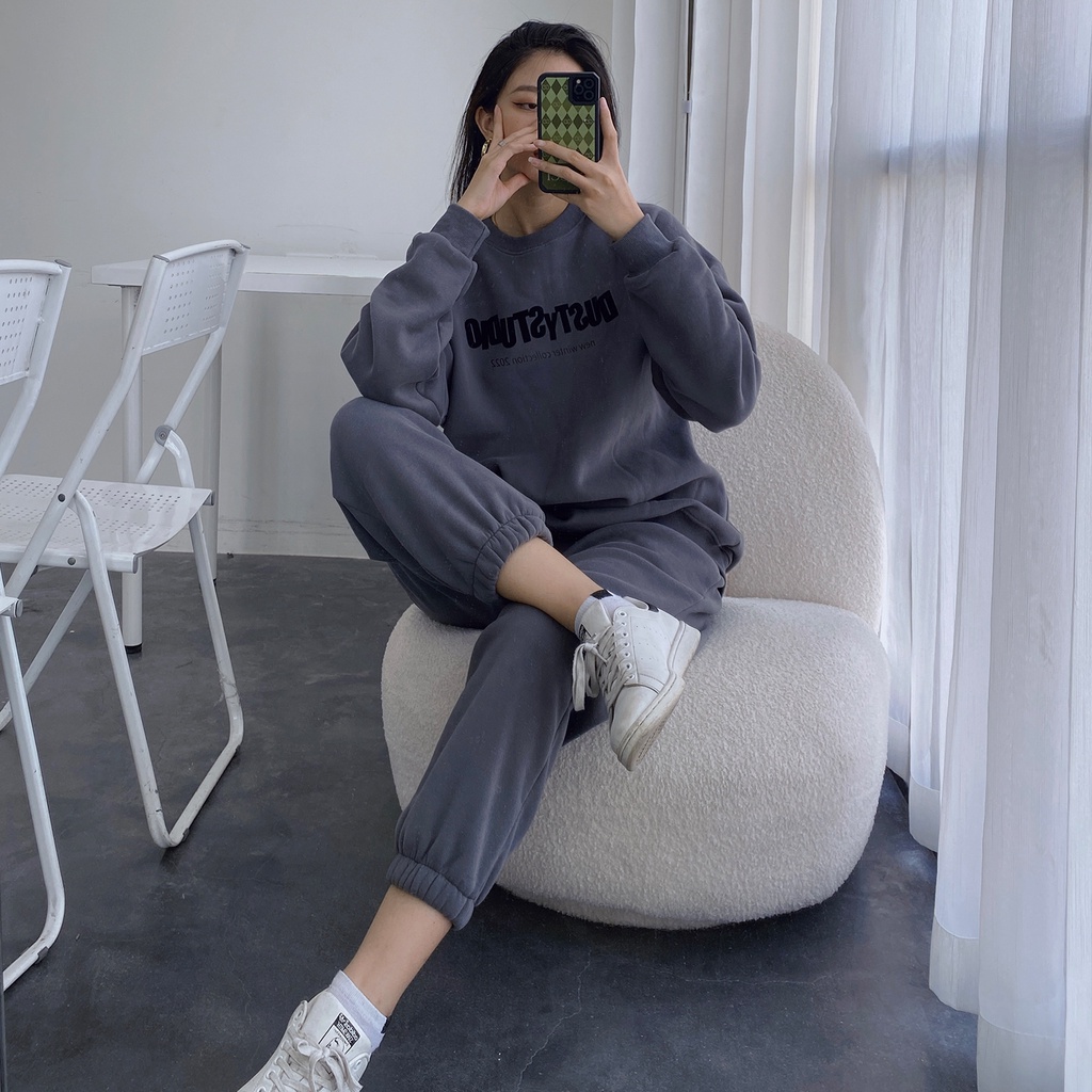 Quần nỉ Sweatpant DUSTY STUDIO ống suông,jogger basic