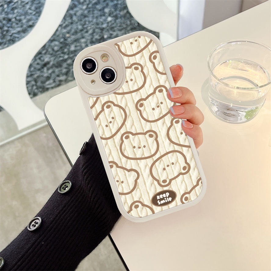 Ốp Điện Thoại Hình Gấu Cho iPhone 11 12Pro 6G 6P 7 / 8G 8Plus 13 14ProMax 14Plus 13Pro 12 / 13mini SE x xr xsmax Hoạt Hình