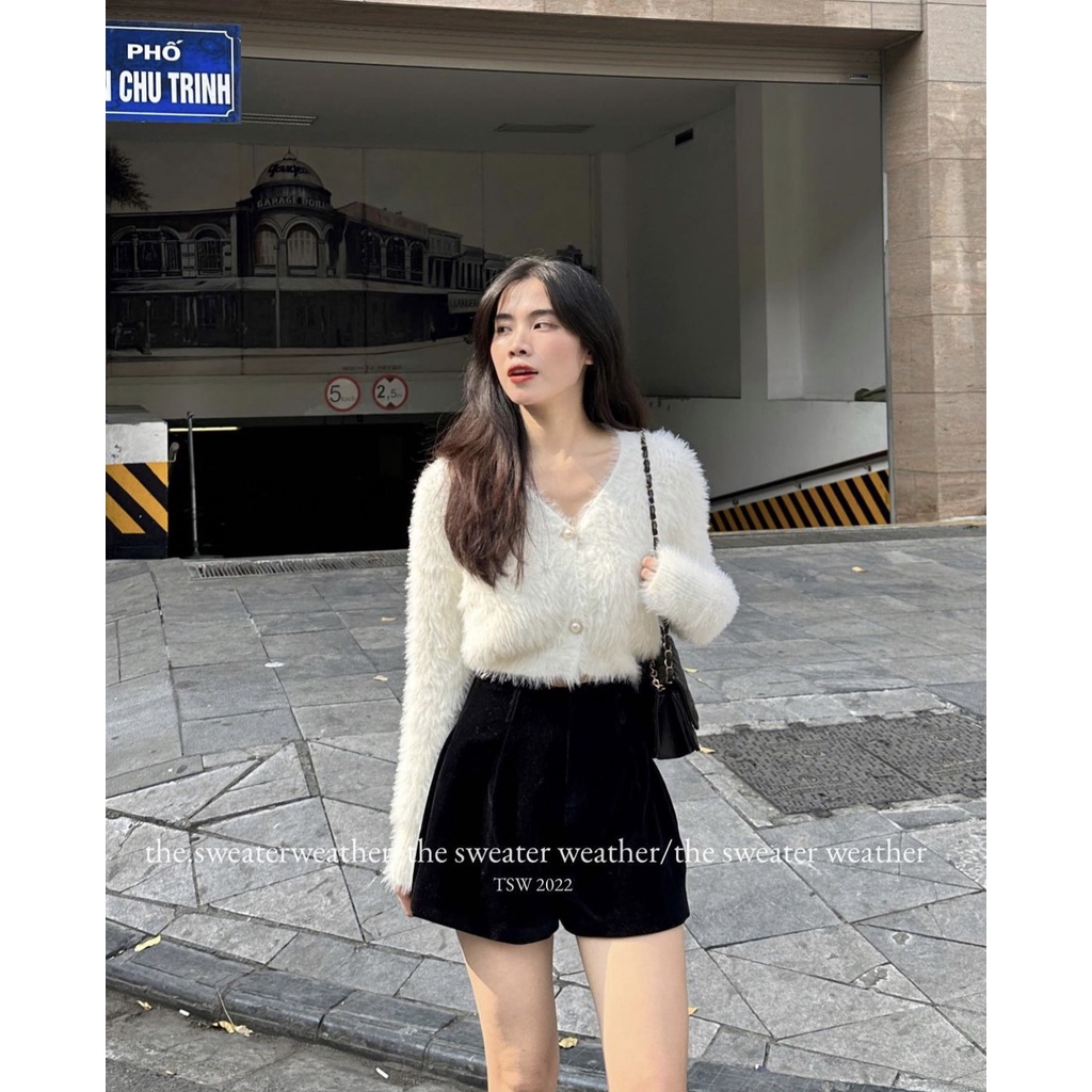 Áo cardigan lông croptop cúc ngọc mã CDGlongcucngoc107_P8K1