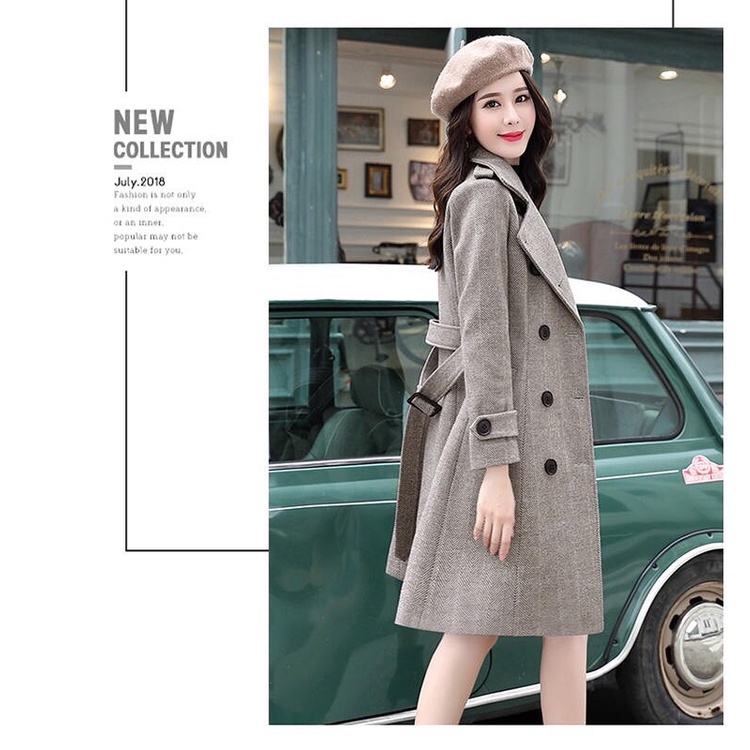 Áo khoác dạ măng tô Nữ cao cấp