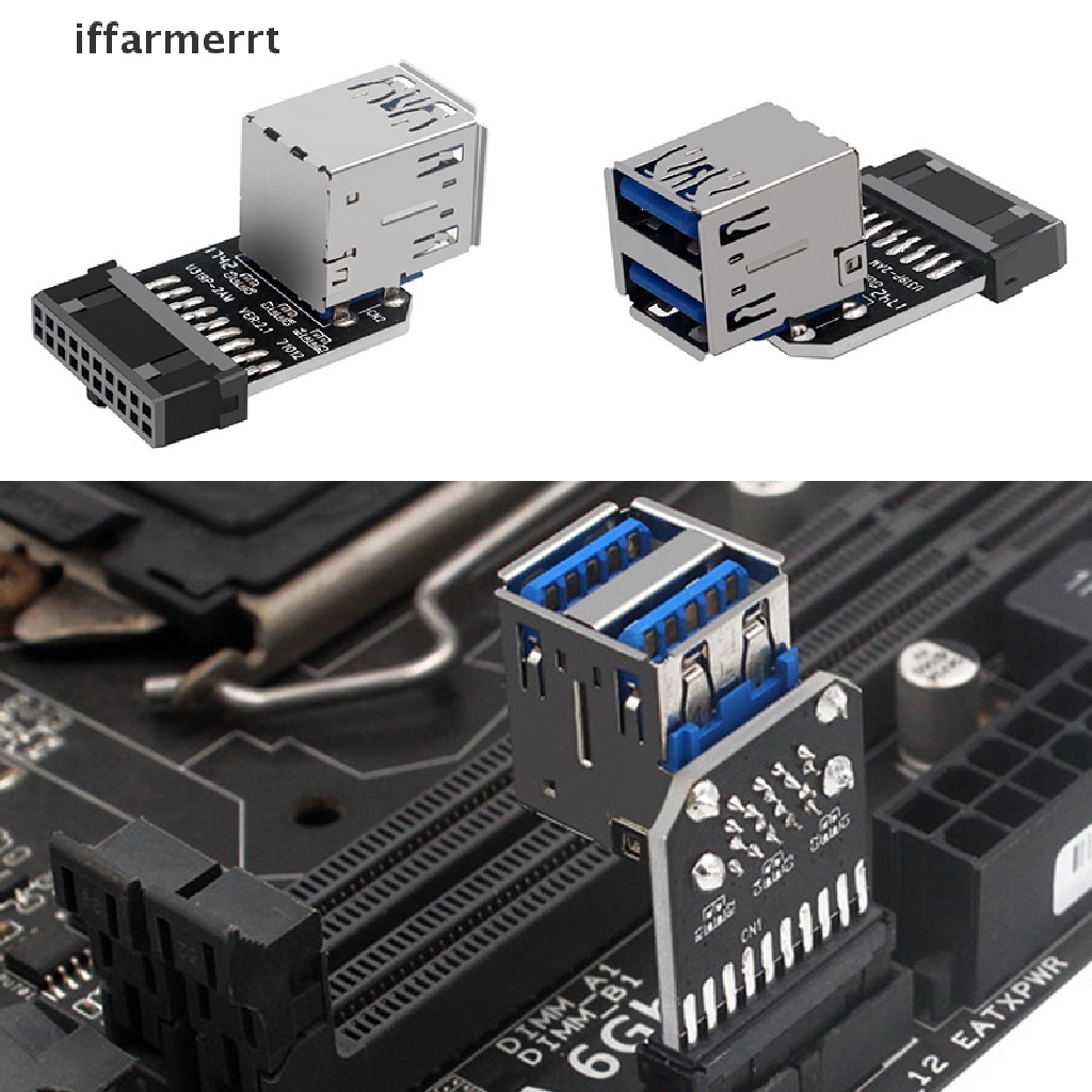 1 Bảng Mạch Chủ USB 3.0 19 20 Pin Female Sang Dual USB 3.0 Female