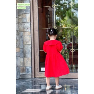 VÁY ĐỎ CÓ CỔ BẺ SOFIA