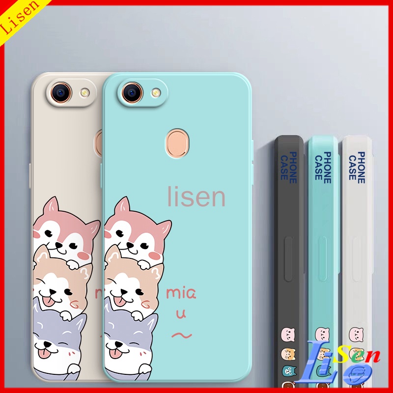 ốp lưng oppo F7 F5 Ốp Điện Thoại In Hình Chú Chó GG Dễ Thương Kèm Dây Đeo Cho Oppo F7 F5 A5S F9 A12 A7 F11 A17 F11 Pro GG