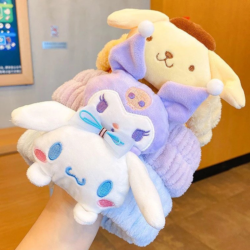 Băng Đô Cài Tóc / Băng Đô Trang Điểm Rửa Mặt Hình Cinnamoroll Nhồi Bông Dễ Thương Cho Bạn Gái