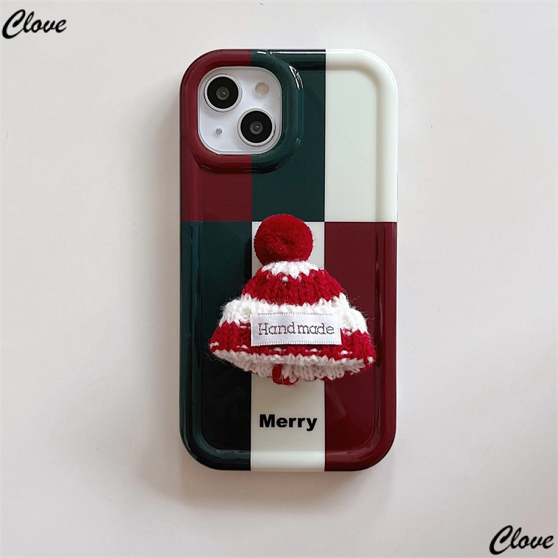 Ốp Điện Thoại Mềm Chống Sốc Họa Tiết Kẻ Sọc Đơn Giản Phong Cách Giáng Sinh Cho Iphone 11 12 13Promax 14