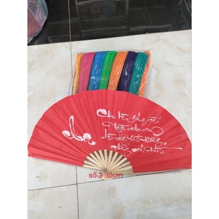 quạt vải thư pháp size  3 30cn