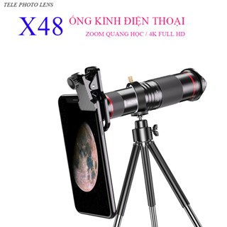 Ống kính điện thoại di động Apexel, Lens Tele Photo X48 lần zoom siêu xa, Hình ảnh HD, kính lúp điện thoại nhìn xa
