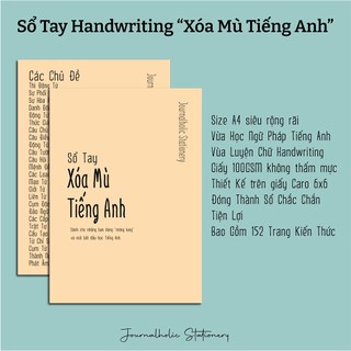 Sổ Tay Handwriting Xóa Mù Tiếng Anh - A4 - Journalholic