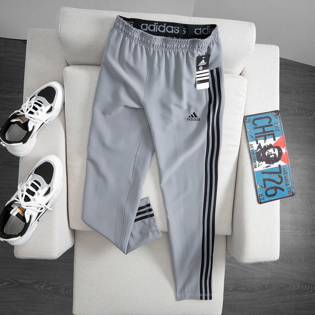 Quần Gió Dài 1 Lớp 3 Sọc, Ống Xuông, Logo Thêu, Hàng VNXK Cao Cấp