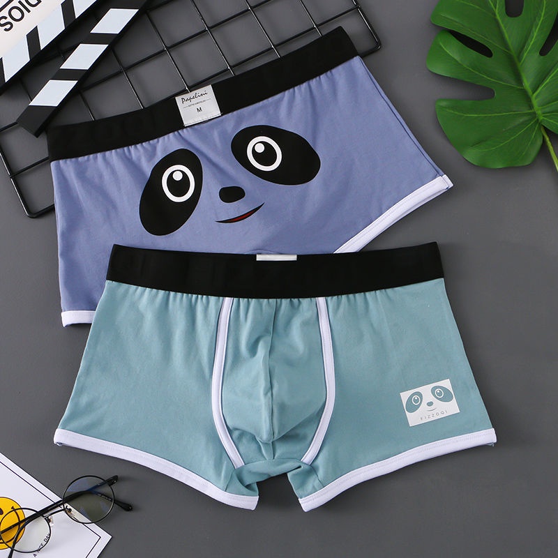 Quần Lót Boxer Cotton In Hình Gấu Trúc Dễ Thương Chất Lượng Cao Cho Nam