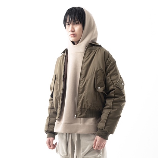 Áo Khoác Dimoir Layered Flight Bomber Olive