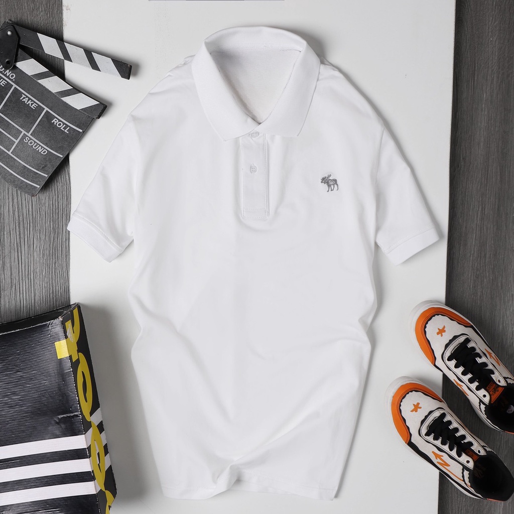 Áo thun Polo Nam cổ bẻ basic vải cá sấu cotton lạnh logo thêu cá tính cổ viền trẻ trung CAK75