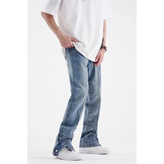 Quần jeans streestyle , quần jeans nút gài D1072, jeans đường phố