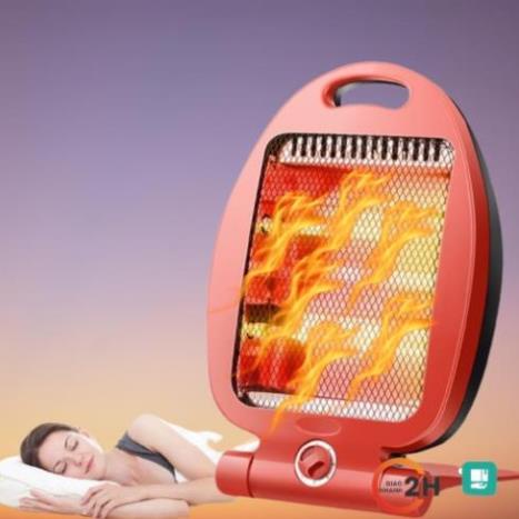 Quạt sưởi Đèn sưởi hồng ngoại hình cá 800w, có role an toàn