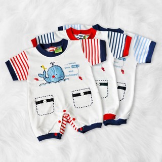 Bodysuit sơ sinh ngắn tay Cá Voi ngộ nghĩnh cho bé