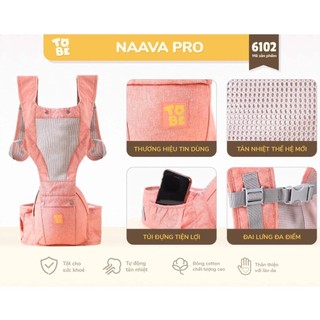 Địu nồi em bé Naava Pro chính hãng ToBé - Địu vải 4 tư thế thông minh chống gù cho bé khi đi ra ngoài, du lịch, dã ngoại