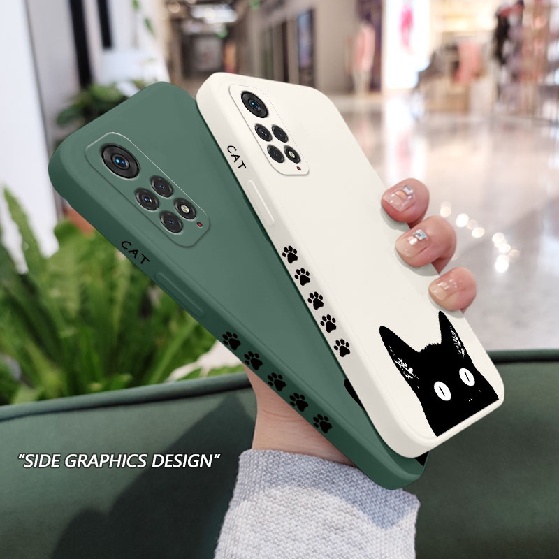 Ốp Điện Thoại Hình Mèo Đen Sáng Tạo Cho Xiaomi Redmi Note 11 11S 11T Pro Plus + 4G 5G