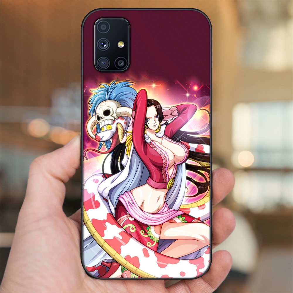 Ốp lưng Samsung M51 viền đen in hình Boa Hancock One Piece Đảo Hải Tặc
