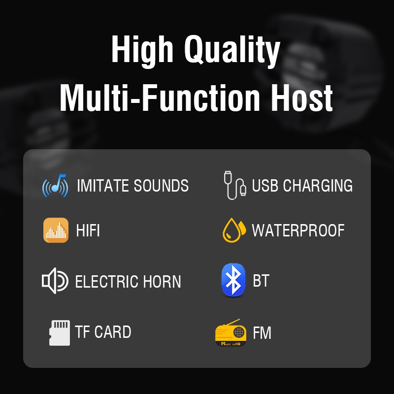 Loa Bluetooth MP3 12V Chống Nước Thông Dụng Cho Xe Đạp / Xe Máy