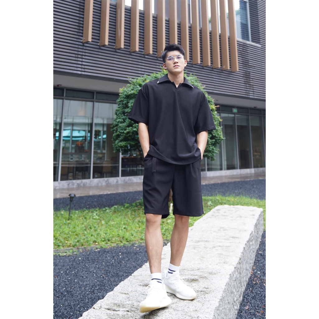 Bộ Polo Trơn Basic Cổ Bẻ Dáng Rộng Ngắn Tay Cá Tính, Cotton Chống Nhăn Sành Điệu Mã PL22