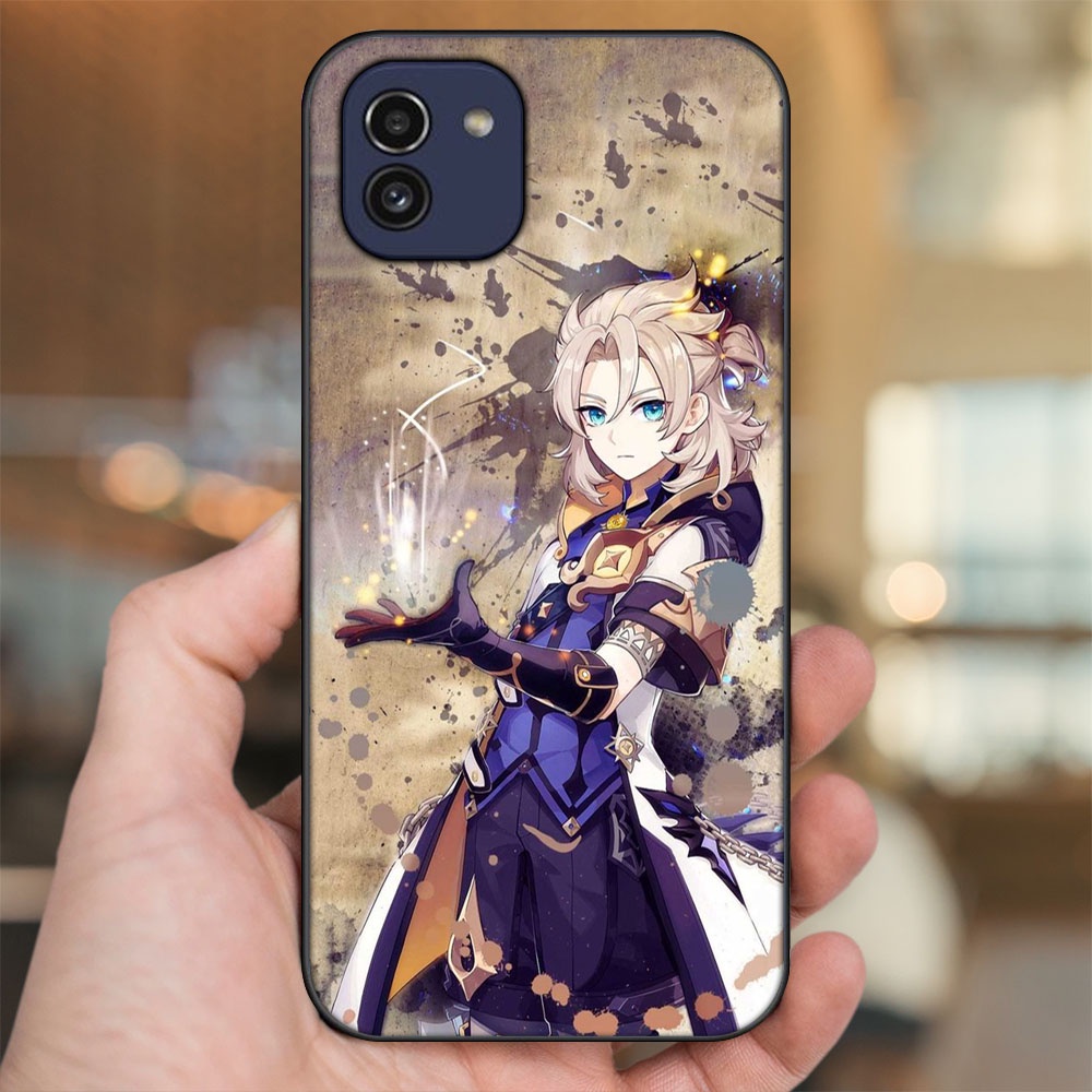 Ốp lưng Samsung A03 viền đen in hình Albedo Genshin Impact