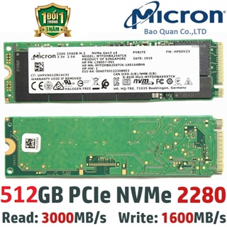 Ổ SSD Micron 2200 512GB Nvme 2280 - New bóc máy