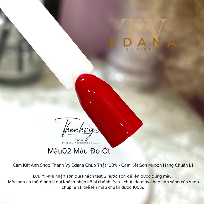 Sơn gel màu đỏ, sơn đỏ Mixbon 6 chai [Thanh Vy Nail]