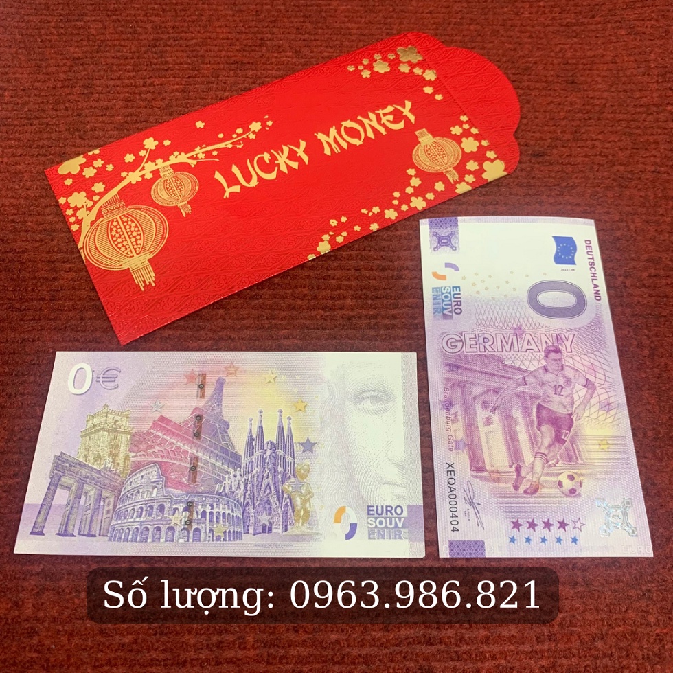 Tiền lưu niệm World-Cúp Qatar 2022 mệnh giá 0 Euro 6 nước bóng đá