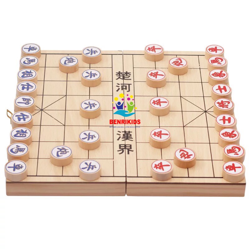 Combo Cờ Tướng - Cờ Vua Bằng Gỗ Có Hộp Đựng Tiện Lợi Trò Chơi Chiến Thuật Giải Trí Vui Nhộn