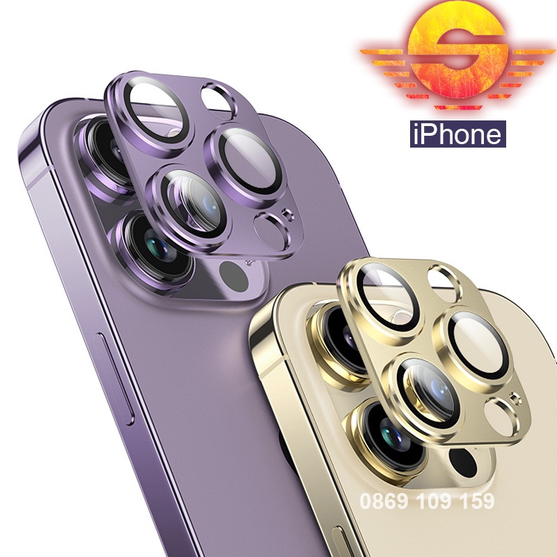 Kính cường lực bảo vệ camera iPhone 14/ 13/ 12 Pro Max