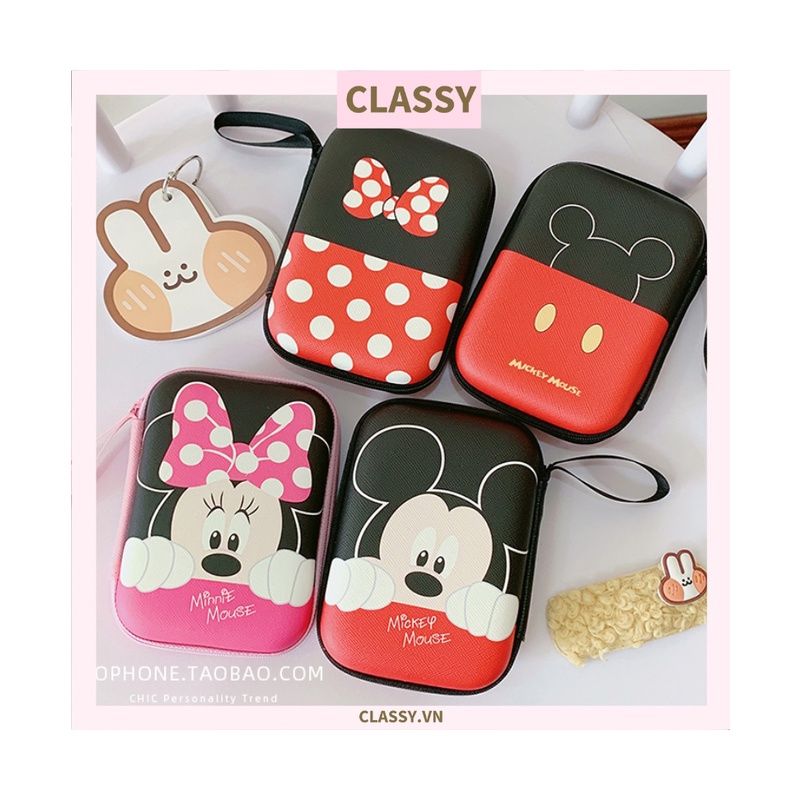 Túi Hộp hình vali đựng phụ kiện & dây cáp sạc (Size siêu to khổng lồ) 13.5 cm* 9.5 cm * 3.2 CM in hình hoạt hình (T293)