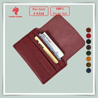 Ví đựng thẻ nam nữ cao cấp da bò thật Q9 Leather ví card C01 kiểu dáng basic, thiết kế nhỏ gọn tinh tế sang trọng