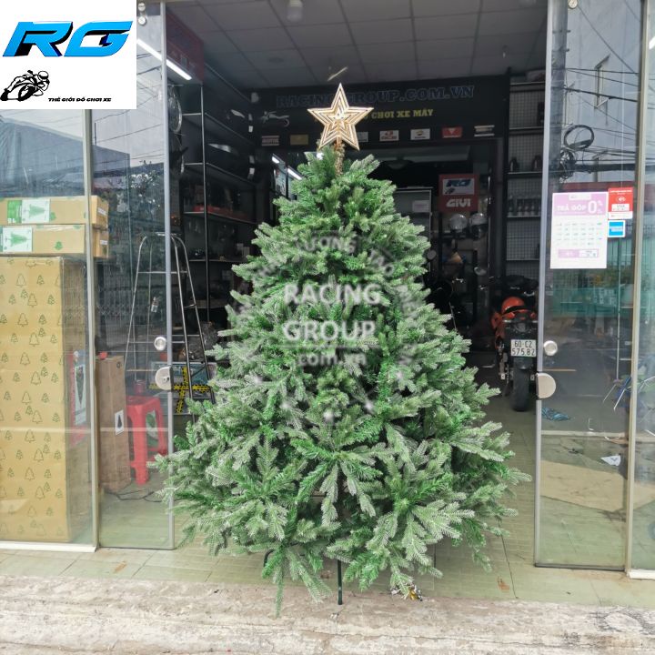 Cây Thông Noel PE Xanh Cây Thông Tự Động Cao 1m8 Tặng Kèm 1 Ngôi Sao Xi Bóng Trang Trí Giáng Sinh Hàng Việt Nam cao cấp