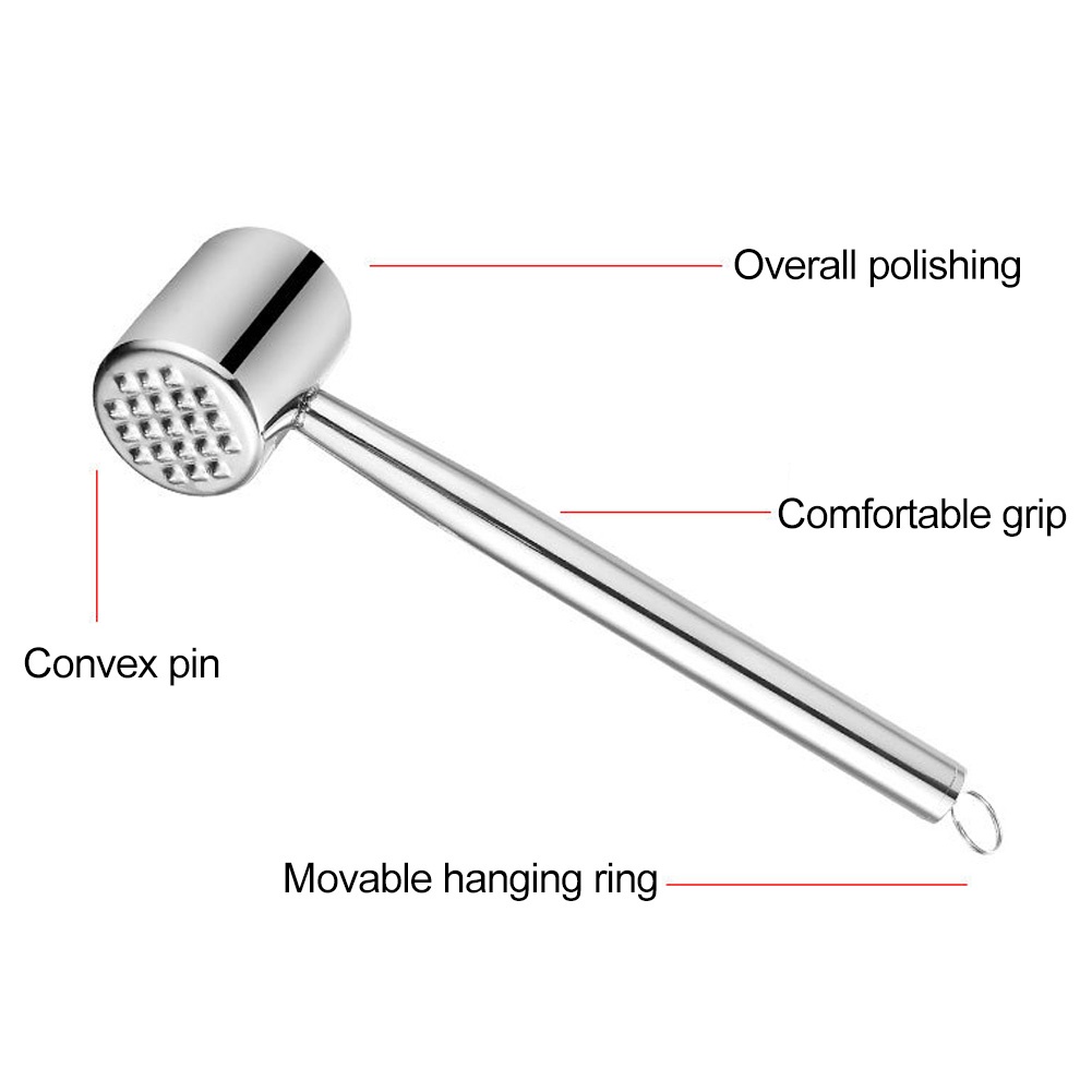 Có thể bán buôn Thép không gỉ gia dụng thịt Tenderizer Bít tết Búa Dụng cụ nhà bếp Dụng cụ nấu ăn Virgina056 Hàng giao ngay