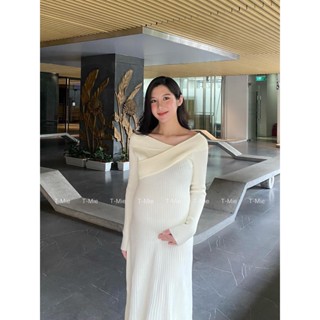 T-Mie | Đầm Bầu Thiết Kế Bẹt Vai  Body Cao Cấp Siêu Sang Chảnh Công Sở Đi Tiệc Đẹp 