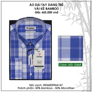 Áo Sơ Mi Dài Tay Bamboo Dáng Slimfit Vĩnh Tiến G664