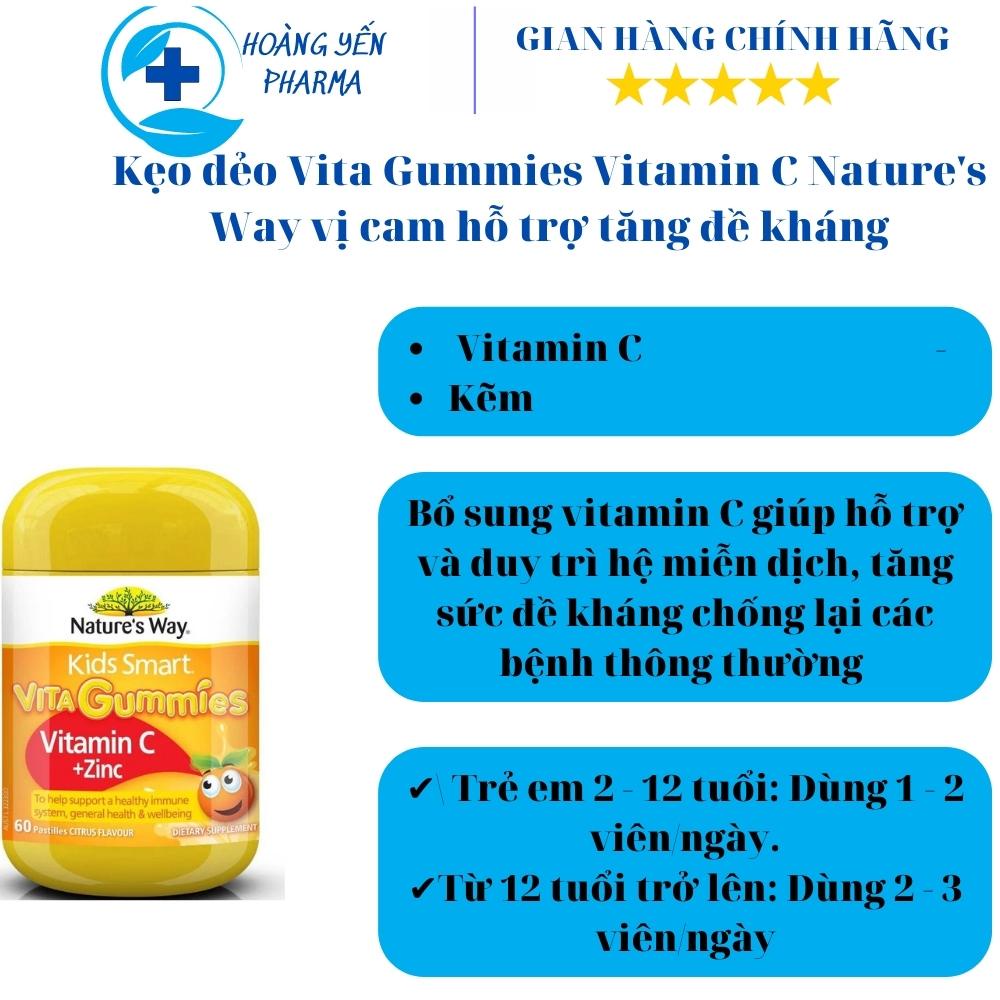 Combo kẹo dẻo Nature's Way Kids Smart Vita Gummies 60 viên,Úc,hỗ trợ bé phát triển toàn diện cả về thể chất và trí tuệ