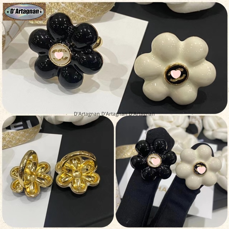 {Boutique Spot} cc Acrylic Camellia cc (Một Kích Thước) Con Dấu Bằng Đồng Mạ Vàng Phong Cách Hàn Quốc 2022 Mới Chất Lượng Cao Không Phai Màu Phong Cách Retro Thanh Lịch Cho Nữ